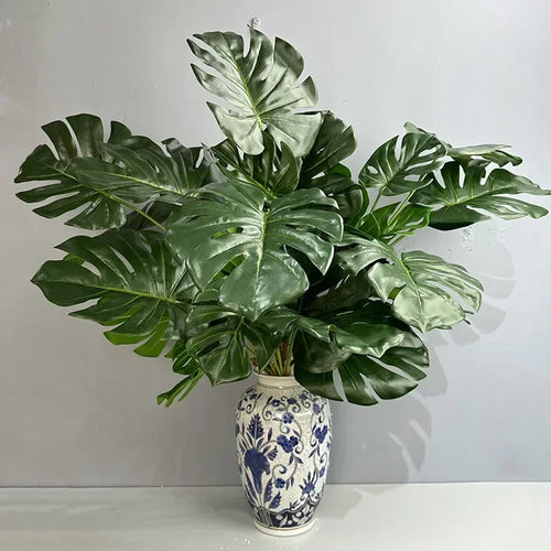 feuilles de tortue artificielles pour décoration intérieure plantes vertes