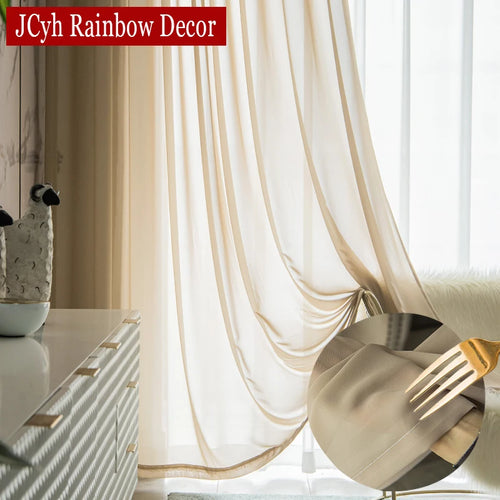 Voilage moderne en tulle leger pour salon chambre - vue 2 sur 7