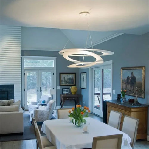 Italy Design Pendant Lamp Ring Ceiling Hanging Light Suspension Metal Chandelier for Kitchen Island Living Room - vue 5 sur 6