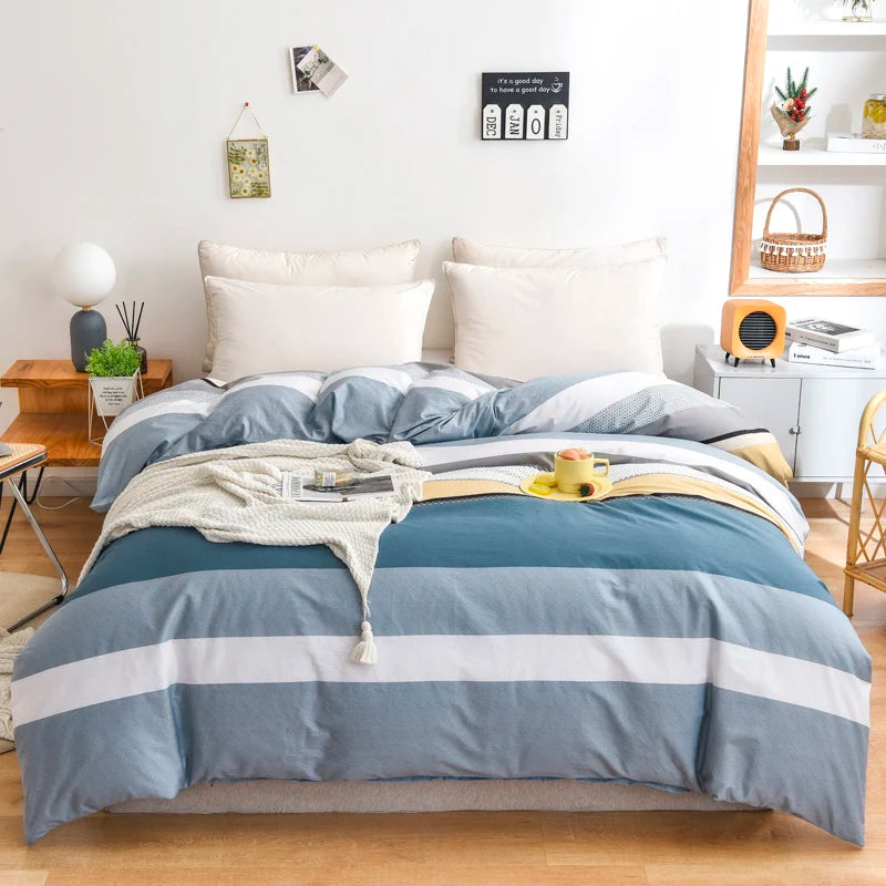 housse de couette 100 coton imprimée avec fermeture éclair pour lit