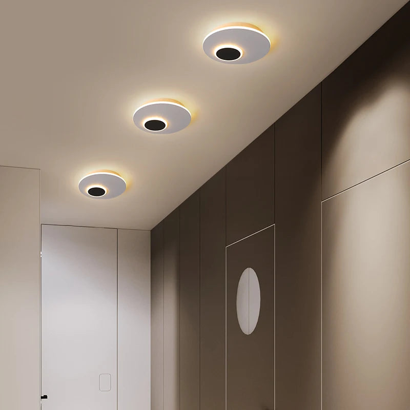 Modern minimalist integrated LED Nordic ceiling light - vue 3 sur 8