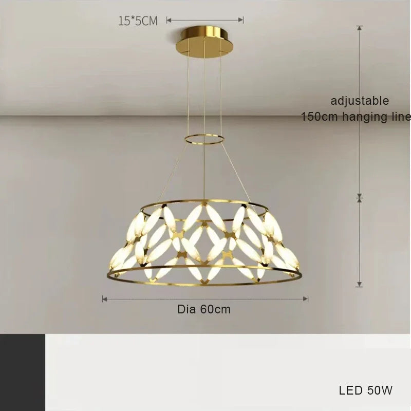 lustre nordique moderne lampe led créative pour décoration intérieure - vue 10 sur 13