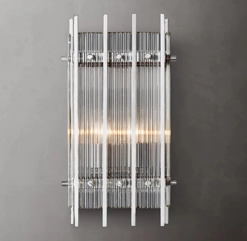 Applique rectangulaire moderne rétro LED verre laiton chrome noir nickel applique salle de bain chambre salon décoration