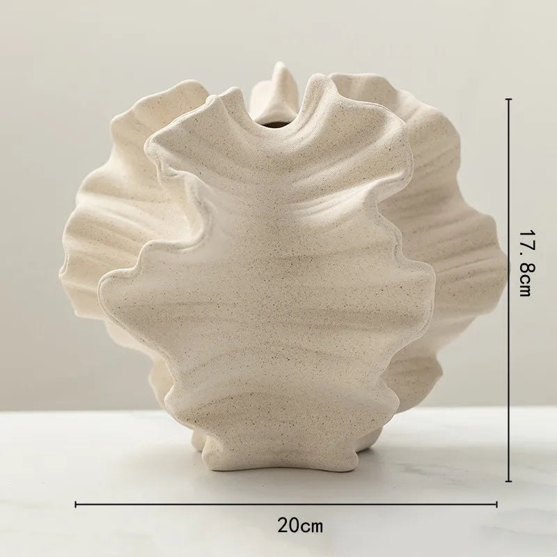 vase en céramique motifs géométriques pour décoration florale - vue 8 sur 8