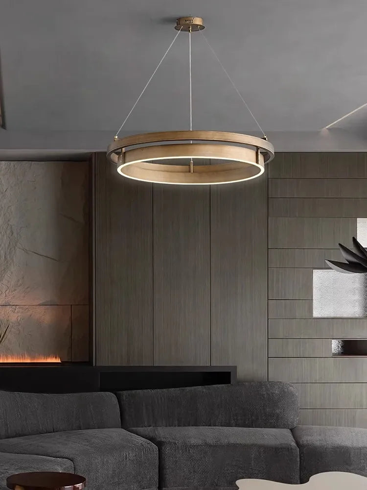 lustre créatif 	 en bronze avec suspension led - vue 4 sur 9