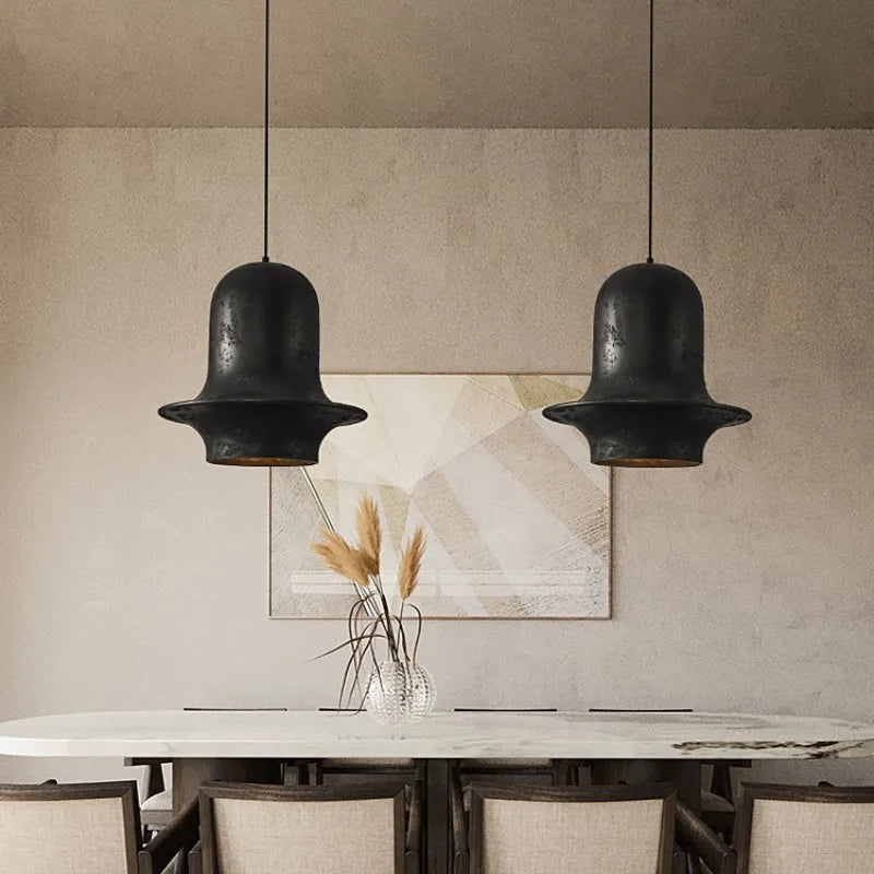 lustre rétro japonais wabi sabi design nordique pour bar - vue 4 sur 8