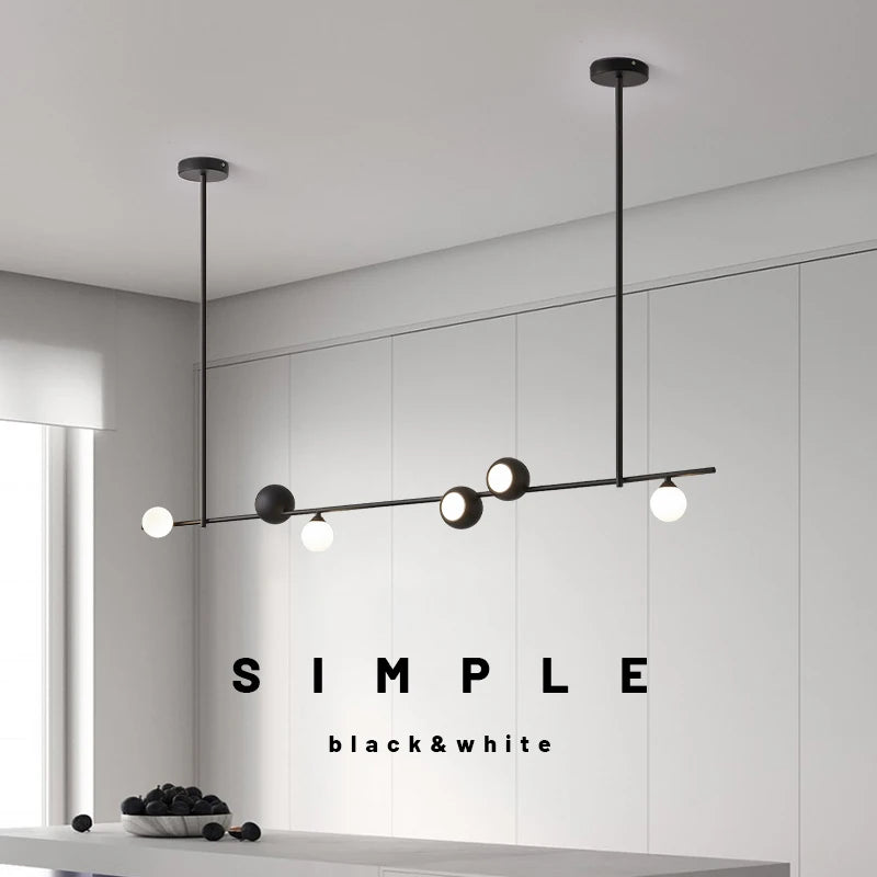 lustre style minimaliste italien moderne pour restaurant ou bar - vue 4 sur 8