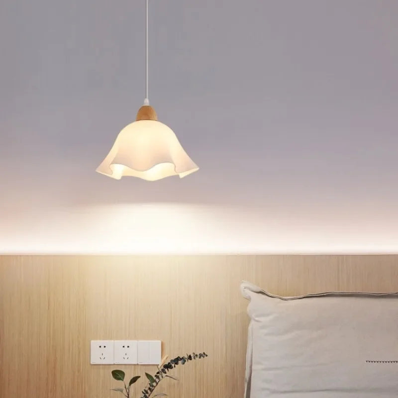 plafonnier led fleur style nordique rétro japonais décoratif 	 2023 - vue 7 sur 11