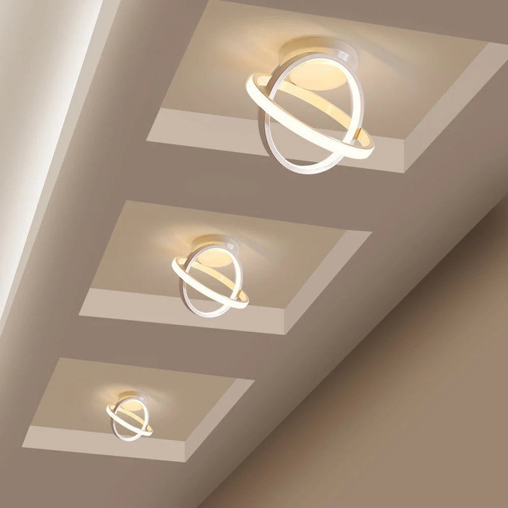 plafonnier moderne à leds pour éclairage de couloir maison - vue 5 sur 9