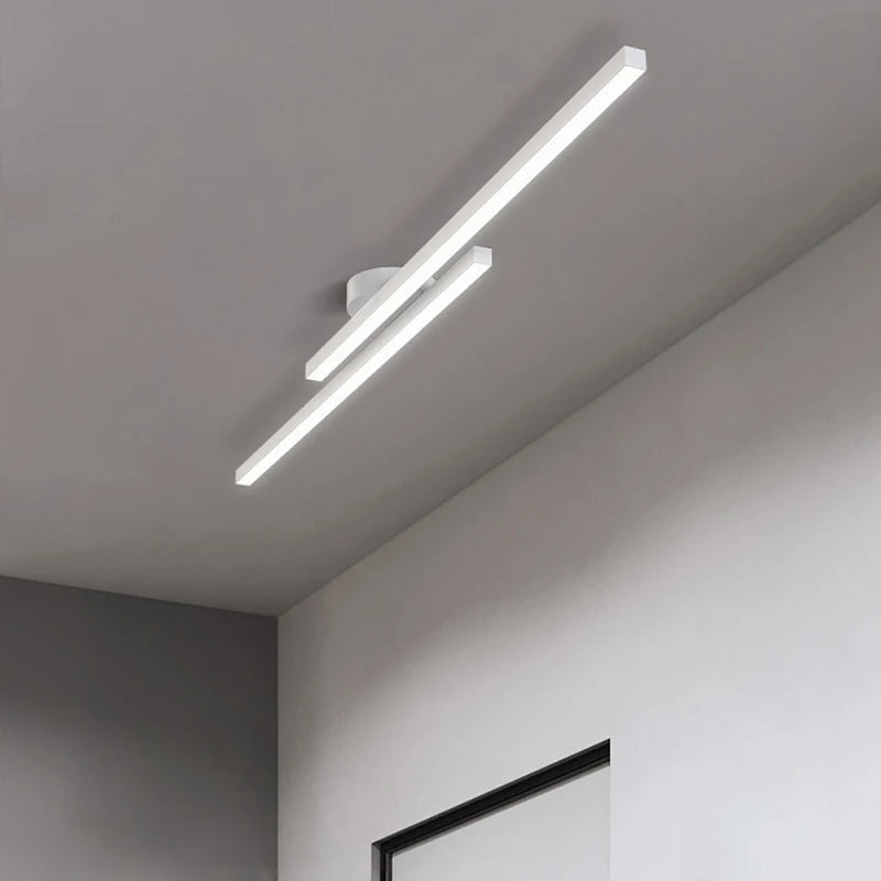 Plafonnier minimaliste à longue bande - vue 4 sur 24