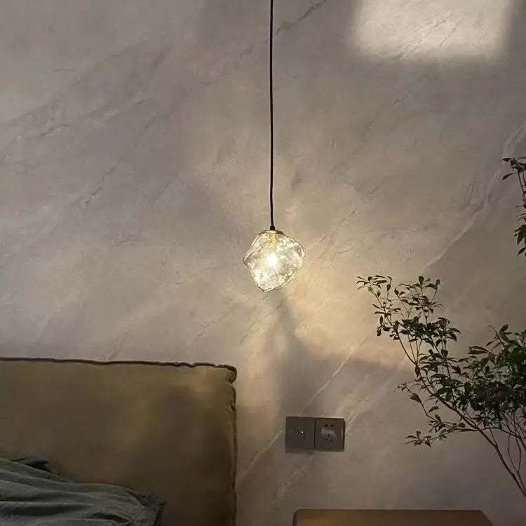 lustre en verre fumé éclairage moderne pour cuisine et bar - vue 3 sur 9