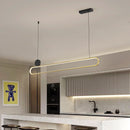 Nordic minimalist double ring LED pendant light for interiors
