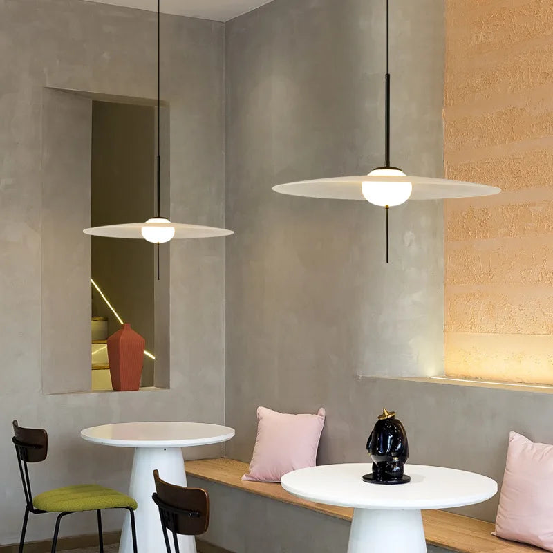 suspension soucoupe volante design nordique luminaires modernes pour café et bar - vue 6 sur 8