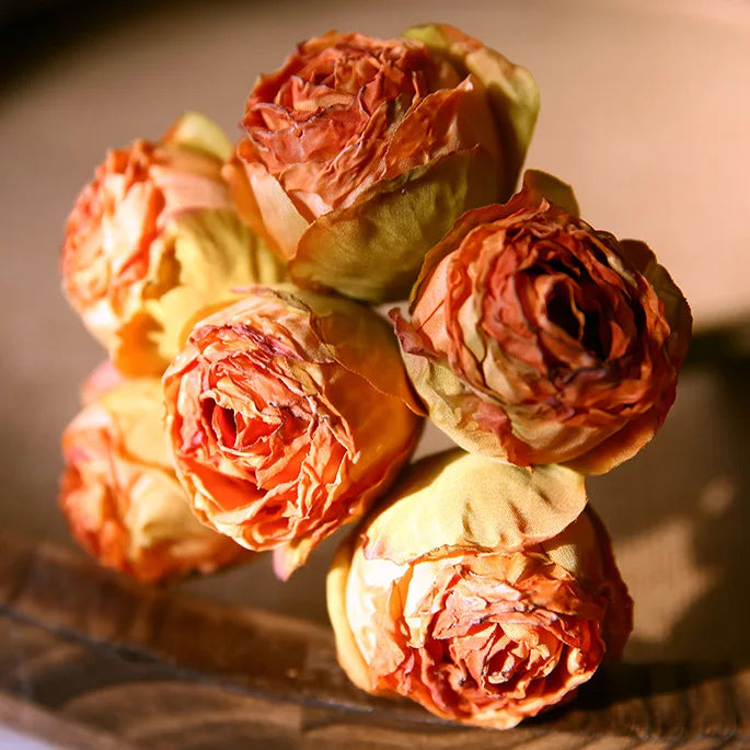 bouquet de roses artificielles en soie décorations rétro pour divers espaces - vue 8 sur 9