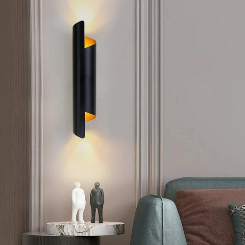 applique murale art déco en acier inoxydable pour escaliers allée