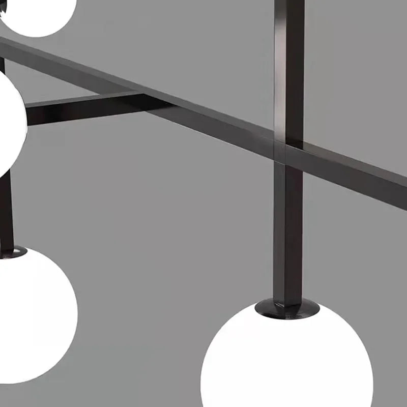 Lustre Design LED Hôtel Hall Foyer Salle à manger Or Métal Éclairage 15 Verre Blanc G9 Ampoule Art Déco - vue 7 sur 7