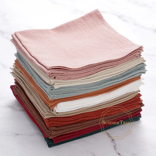 Serviette de table coton lavé style vintage 40cm
