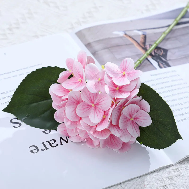 branche d'hortensia artificielle bouquet de fleurs décoratif - vue 3 sur 14