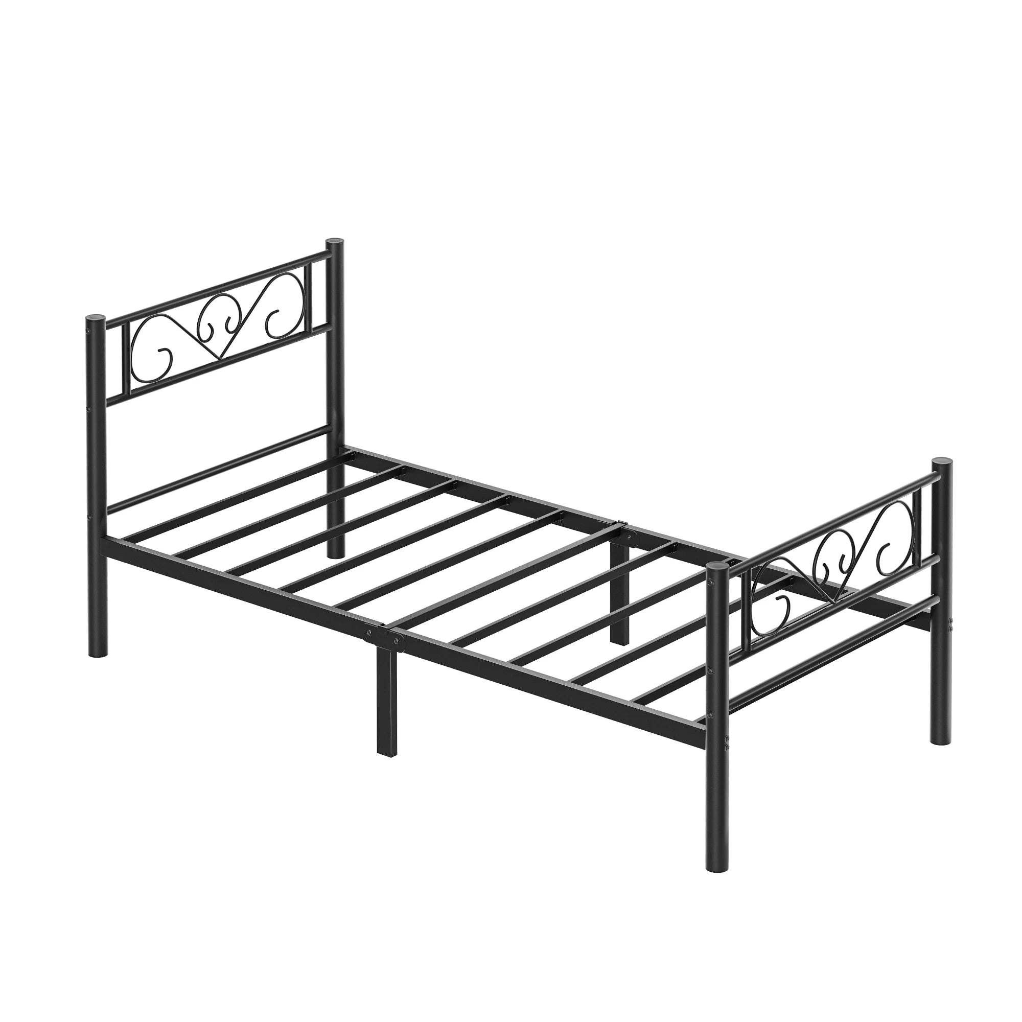VASAGLE Single Bed Frame, Metal Bed Frame, Fits 90 x 190 cm Mattress, Easy Assembly, for Small Spaces, Guest Room - vue 7 sur 8