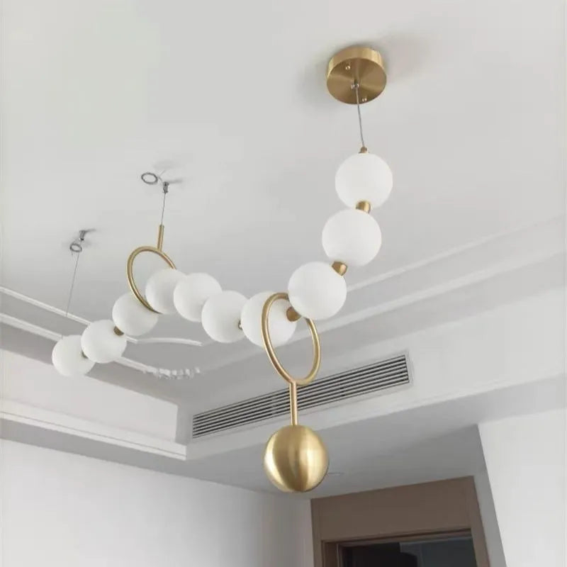 Suspension en perles pour salon - vue 4 sur 14