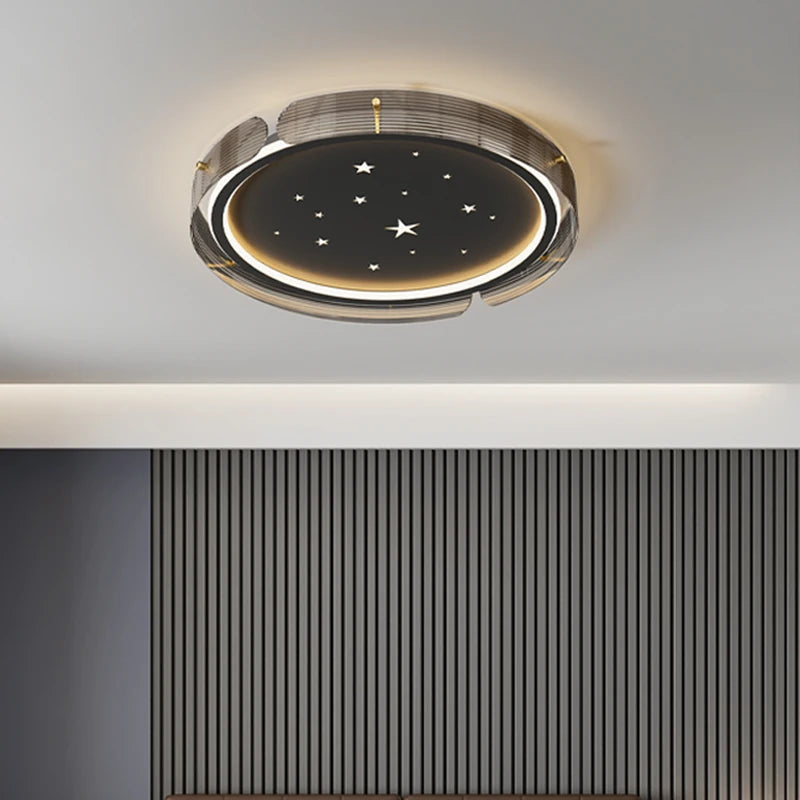 plafonnier led minimaliste avec ciel étoilé et design haut de gamme - vue 6 sur 7