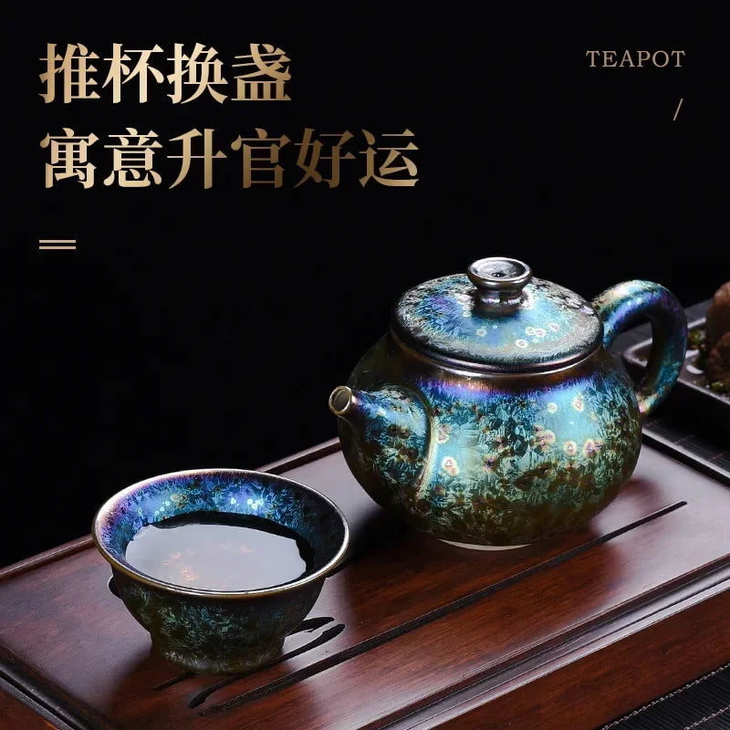 Théière jianzhan yao céramique tianmu style bureau maison - vue 4 sur 6