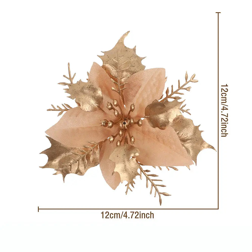 décoration suspendue fleur pailletée pour arbre de noël - vue 22 sur 34
