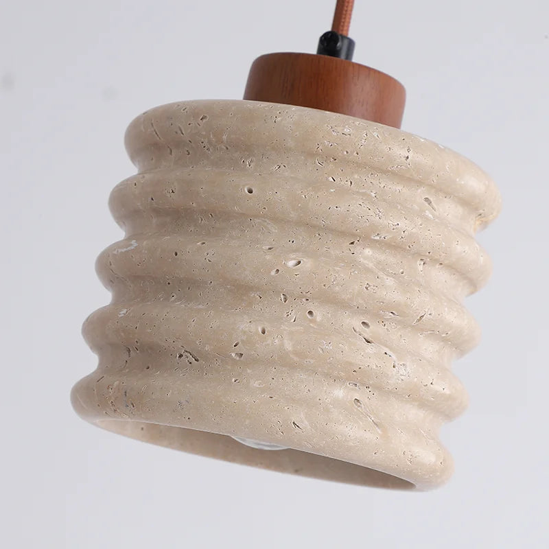 suspension en pierre naturelle rétro à led pour décoration intérieure