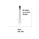 Minimalist flexible aluminium LED chandelier for interior decoration