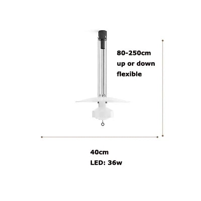 Minimalist flexible aluminium LED chandelier for interior decoration - vue 13 sur 14