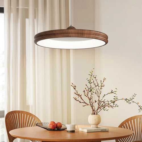 lustre médiéval lampe bar style japonais en rondins suspendue - vue 4 sur 11
