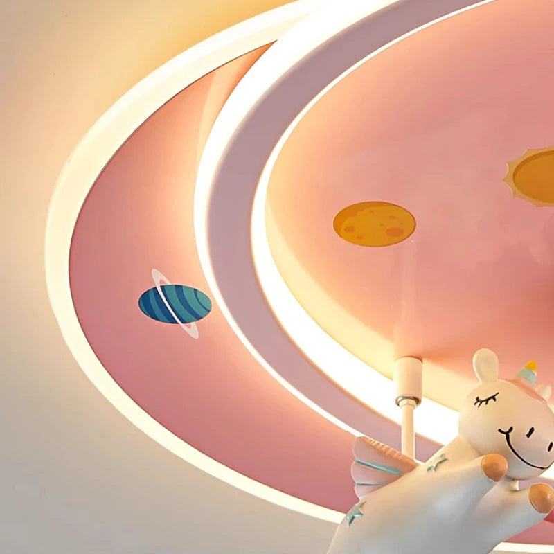 plafonnier licorne pégase moderne pour chambre d'enfant - vue 7 sur 7