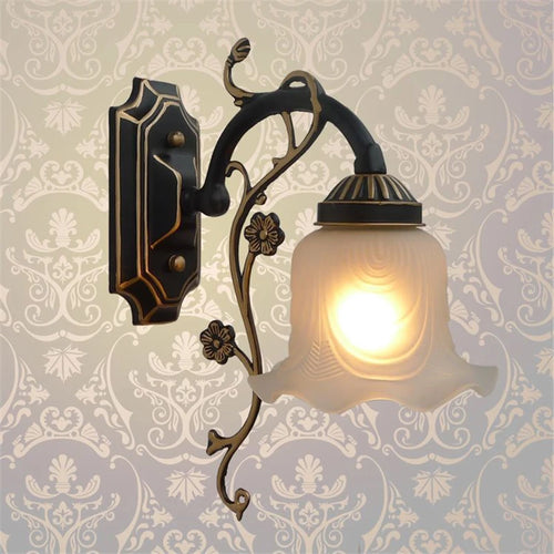 applique murale rétro classique en verre pour décoration intérieure - vue 4 sur 7