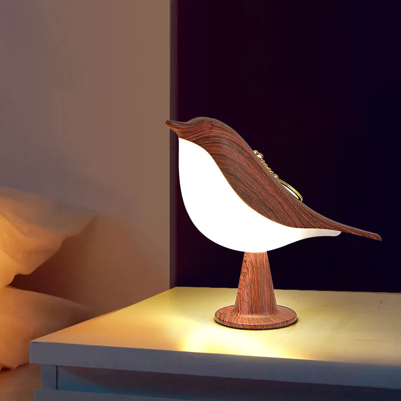 lampe chevet led bois interrupteur tactile moderne simple décoratif intérieur - vue 6 sur 11