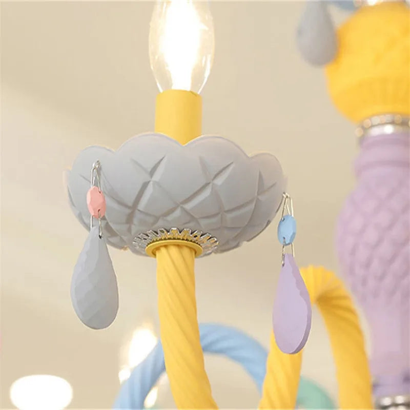 lustre arc-en-ciel en cristal design kawaii pour décoration chambre enfant - vue 7 sur 18