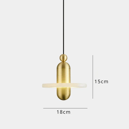 lustre en marbre et métal pour décoration nordique élégante