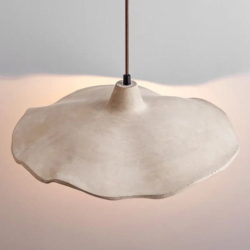 Japanese style calm breeze pendant light, bedroom bedside micro cement pendant light, homestay restaurant LED light - vue 5 sur 8