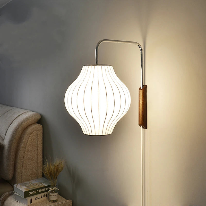 applique murale moderne nelson ball en tissu de soie pour hôtel - vue 4 sur 10