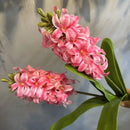 Set of 2 realistic artificial hyacinth flowers for indoor decoration