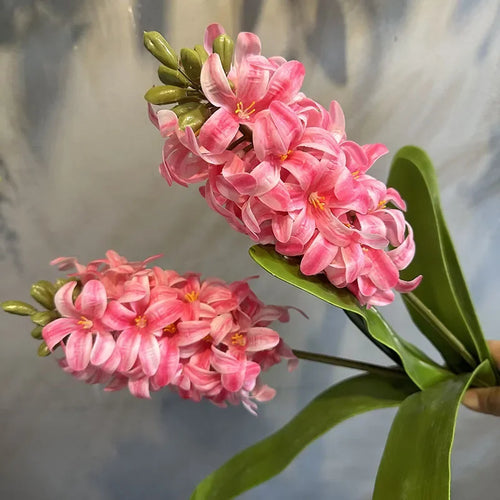 Set of 2 realistic artificial hyacinth flowers for indoor decoration - vue 7 sur 11