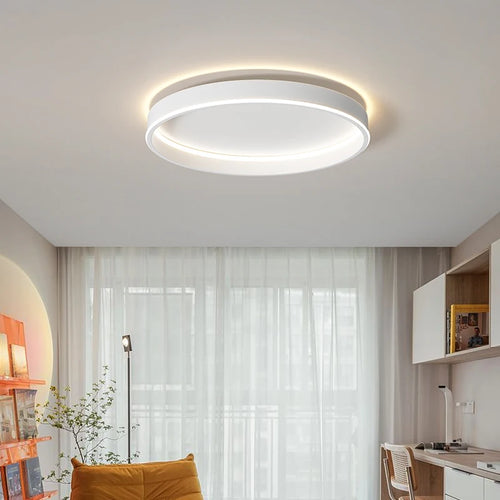 Minimalist round LED ceiling light for home improvement - vue 5 sur 12