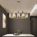 Suspension design luxe led marbre naturel
