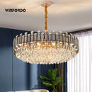 lustre led de luxe en cristal moderne 	 en stock