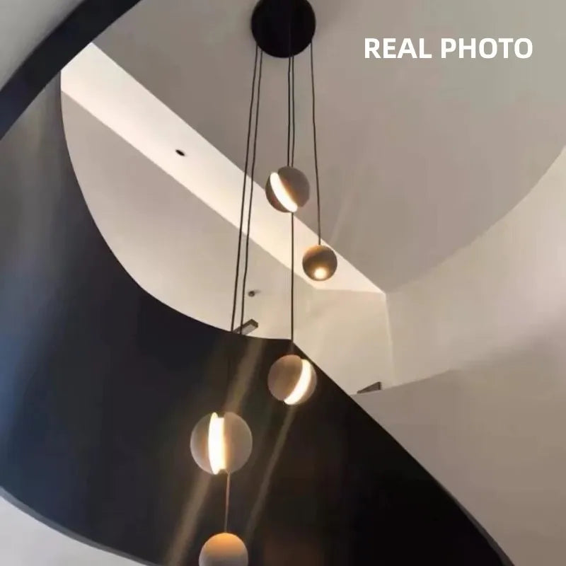 Wabi Sabi – lampe suspendue au Design nordique lune/planète - vue 6 sur 14