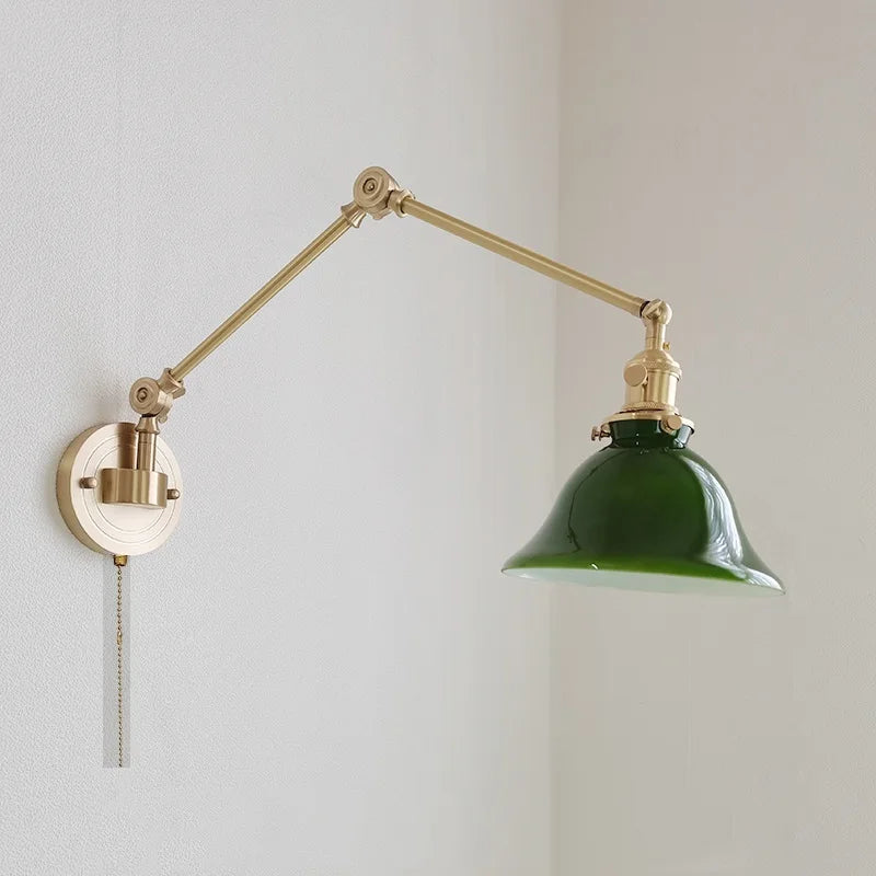 applique murale iwhd en cuivre rotative avec bras long pivotant