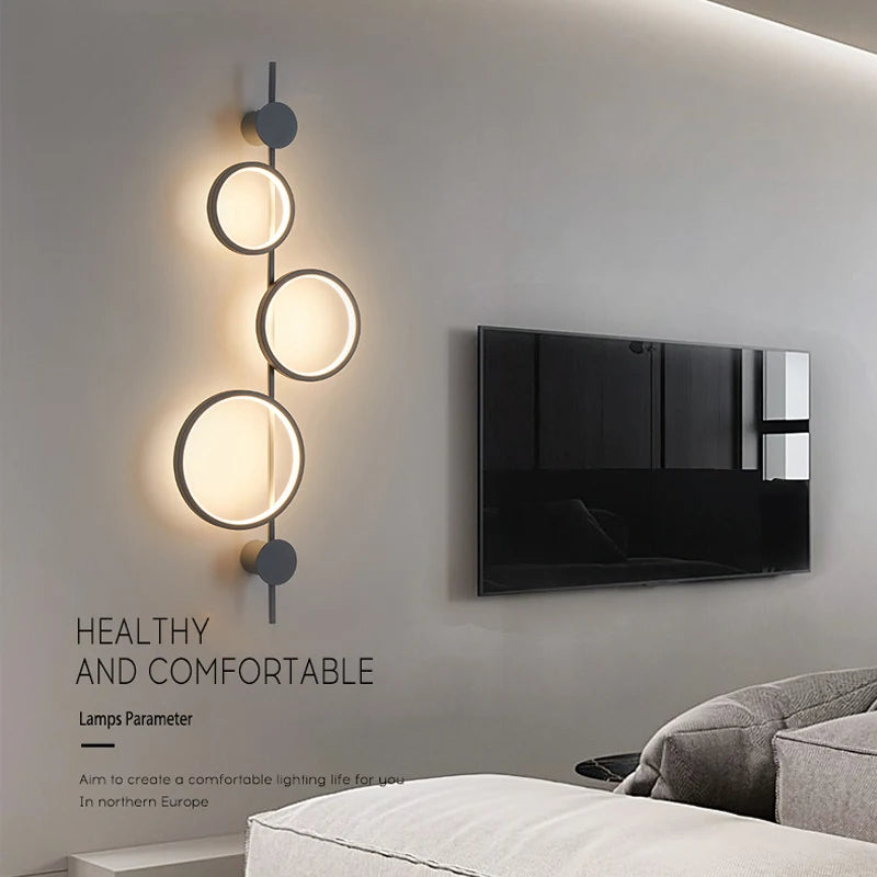 applique murale nordique à led design moderne pour décoration intérieure - vue 4 sur 8