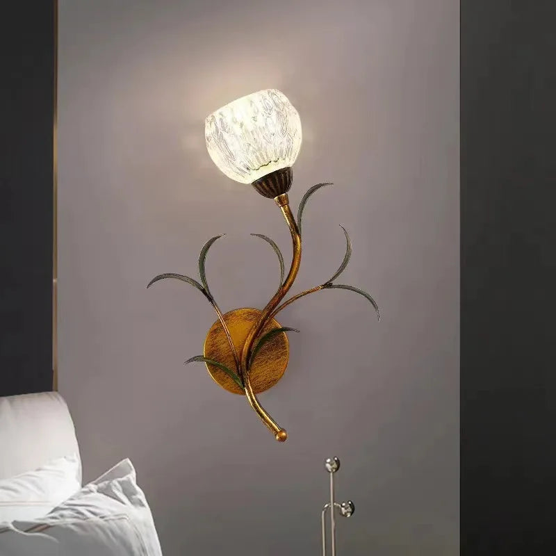 applique murale en fer antique style rétro américain pour projet hotel - vue 5 sur 12