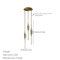 2023 Crystal Hanging Lamps for Ceiling Bedroom Bedside Chandelier Living Room Hallway Wall Lamp Room Decor Lighting Lustre