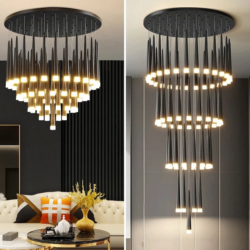 lustre suspendu moderne à LED pour intérieur contemporain - vue 2 sur 14