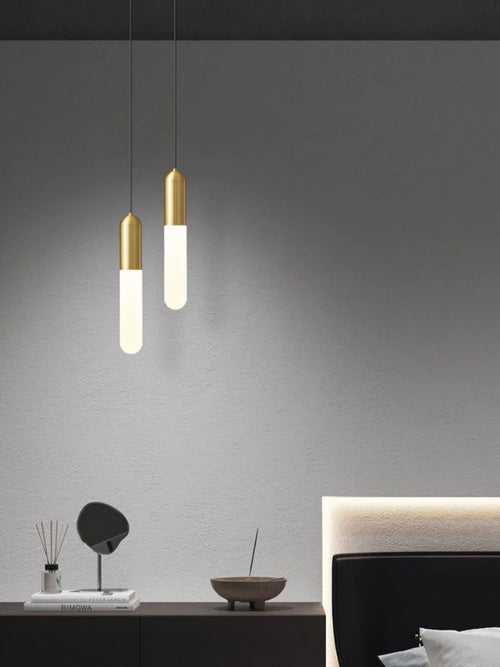 Minimalist creative copper chandelier for Nordic decor - vue 6 sur 8
